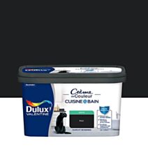 Peinture Crème de couleur cuisine/bain 2l noir satin 