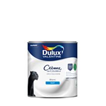 Peinture Crème de Couleur Biosourcé mat Blanc 0,5L - DULUX VALENTINE
