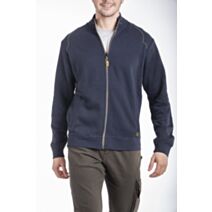 Gilet moltonné manches longues marine xl fullzip
