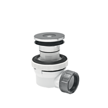Ensemble bonde + siphon lavabo XS Pure gain de place, pour vasque avec trop-plein intégré - WIRQUIN
