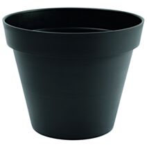 Pot rond Toscane plastique moulé Ø48 gris anthracite - EDA