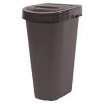 Poubelle plastique Tri-Home Eda - Gris anthracite - 25 l