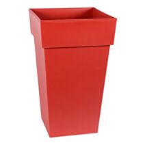 Pot TOSCANE haut carré rouge rubis