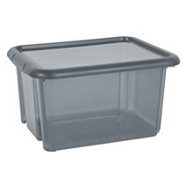 Rangement Maison Funny Box EDA Dim. 44 X 36 X 25 Cm Empilable Coloris Gris Acidulé 30 EDA