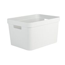 Bac de rangement stone EDA blanc cérusé 18l