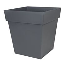 Pot Carré Toscane 87L 49,5x49,5x52,5cm Gris Anthracite - EDA