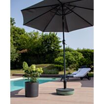 Pied parasol rond 20l vert laurier Ø49,5x14,5cm - EDA