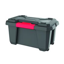 Malle xpert-pro 70L noir/rouge cadenassable avec roulettes
