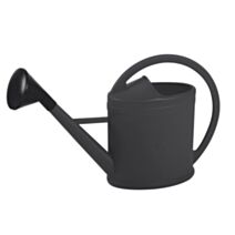 Arrosoir ovale plastique 48x15x34,5cm bleu avec pomme noire 6 L - EDA
