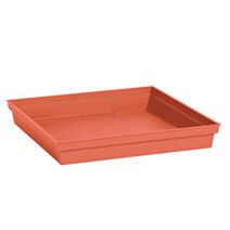 Soucoupe Toscane carrée 26,7x26,7x3,8cm terracotta - EDA