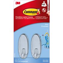 Crochet transparent oval petit modèle