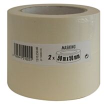 Lot de 2 adhésifs de masquage lisse 25 m x 48 mm beige - SCOTCH