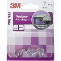 12 ventouses en plastique ø10mm - 3M