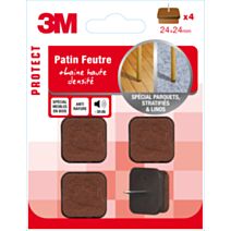 Patin feutre à clouer 24x24mm - 3M