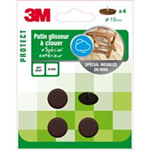 Patin à clouer Ø19mm - 3M