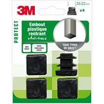 Embout plastique carré 22x22mm - 3M