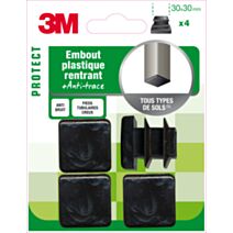 Embout plastique carré 30x30mm - 3M