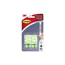 2 crochets oval vert transparent - 3M COMMAND