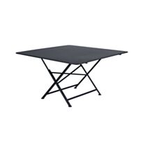 Table Cargo carbone 128x128x74cm gris - FERMOB