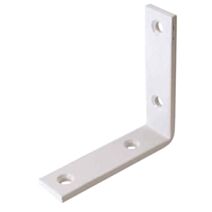 1 équerre de renfort 100x100x4mm acier plastifié blanc - VYNEX
