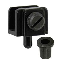 Pivot porte verre acier noir ép.6mm x2 - VYNEX