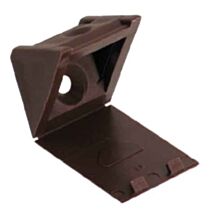 Taquet équerre plastique 24x23x23 marron x4 - VYNEX
