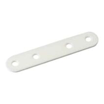 4 pattes d'assemblage 80x15x2mm acier plastifié blanc - VYNEX
