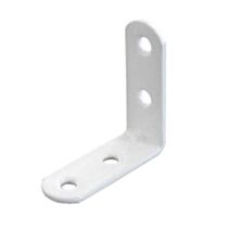 4 équerres de chaise 50x50x2mm acier plastifié blanc - VYNEX