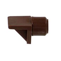 Taquet equerre plastique Ø7x12mm marron - VYNEX