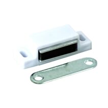 Loqueteau magnétique plastique blanc à gâche fixe 10kg - VYNEX
