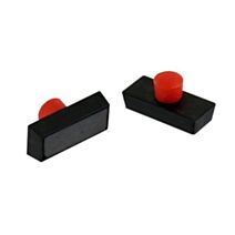 Punaise magnétique plastique 25x7mm noir tête rouge - VYNEX