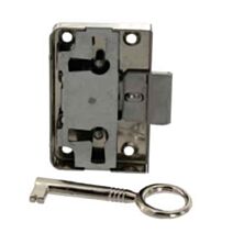 serrure en applique 20mm universelle acier nickelé