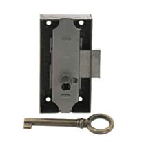 Serrure en applique 20mm droite acier bronzé - VYNEX