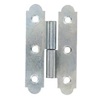 Paumelle espagnole droite 80x47 acier zingué par 3 - VYNEX
