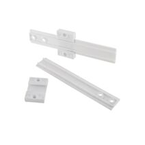 Glissière fixation porte frigo encastré plastique blanc 150mm 1 jeu - VYNEX