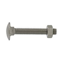 4 boulons tête ronde collet carré inox A2 6x40 - CLASS'INOX