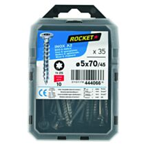 35 vis tête fraisée étoile inox A2 5X70 - ROCKET