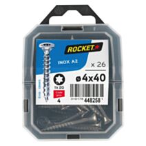 26 vis tête fraisée étoile inox A2 4X40 - ROCKET