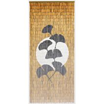 Rideau de porte Bambou Peint Ginkgo 90x200cm - MOREL