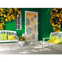 Rideau de porte Bambou Peint Palme 90x200cm - MOREL