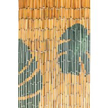 Rideau de porte Bambou Peint Palme 90x200cm - MOREL