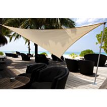 voile d'ombrage triangulaire 5m de coté - gamme "austral" sable - JARDILINE