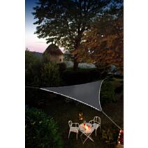 Voile ombrage led triangle 3,6m ardois - JARDILINE