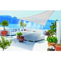 Voile d'ombrage triangulaire 3,60m + brumisateur 6 buses intégrées blanc - JARDILINE