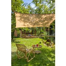 Voile d'ombrage rectangulaire Naturelle Jute 4x3m - JARDILINE