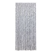 Rideau de porte Chenille Roma 90x220cm gris/noir - MOREL