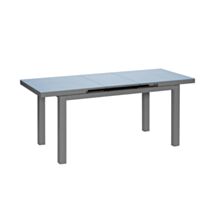 Table rectangulaire extensible Ibiza 8/10 personnes en aluminium anthracite - JARDILINE