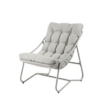 Fauteuil Santorin acier/résine corten 78x86x83cm - JARDILINE