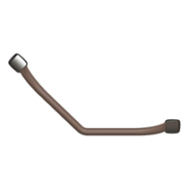 Barre d'Appui Coudee 135° Mana Acier Taupe 33x33cm
