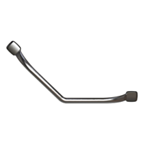 Barre d'Appui Coudee 135° Mana Brosse Inox 33x33cm